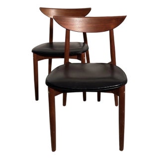 Pair of Danish Teak Dining Chairs by Harry Østergaard for Randers Møbelfabrik, 1960s For Sale