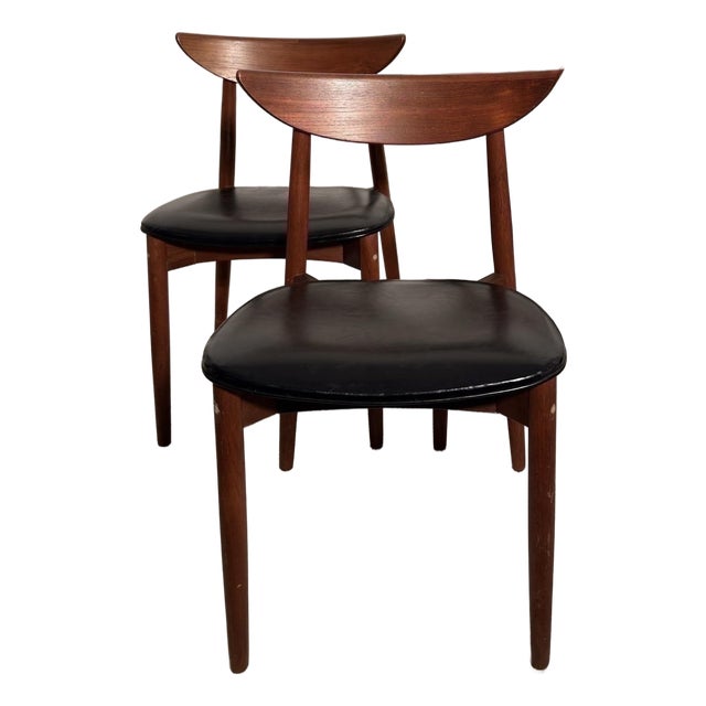 Pair of Danish Teak Dining Chairs by Harry Østergaard for Randers Møbelfabrik, 1960s For Sale