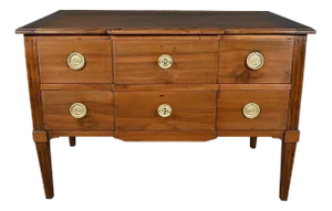 Louis XVI Walnut Sauteuse Commode, Late 18th Century