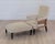 Off-white 19th Century Napoleon III Square Back Armchair with Matching Footstool For Sale - Image 8 of 9