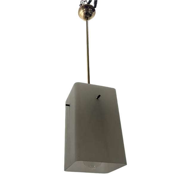 Opaline Glass Pendant Light from Stilnovo, 1950s For Sale