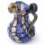 Early 20th Century Fratelli Toso Murano Millefiori Flowers Antique Italian Art Glass Ornate Handle Cabinet Vase Pitcher For Sale - Image 5 of 7