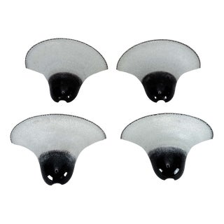 Large Murano Glass Wall Sconces from Barbini, Italy, 1970s, Set of 4 For Sale