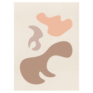 Mid-Century Modern Abstract Biomorphic in Blush Nude Colors Print For Sale