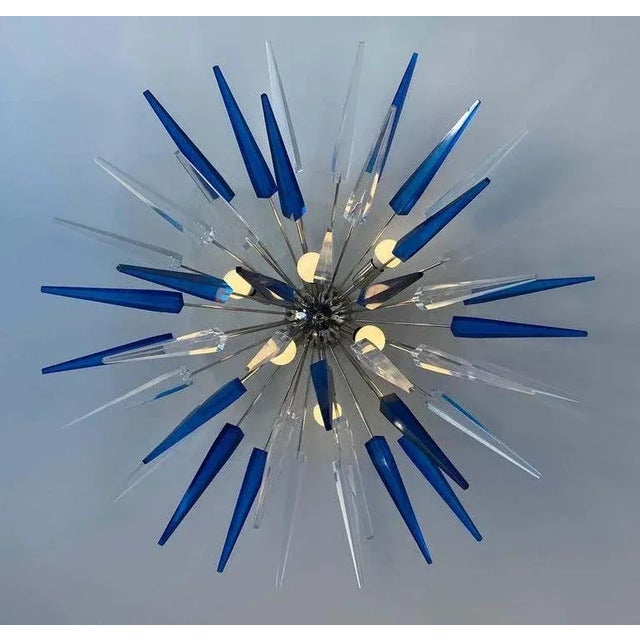 French Exploding Fireworks Flush Pendant Light For Sale In New York - Image 6 of 13