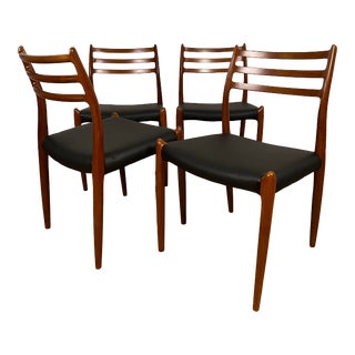 Teak Model 78 Dining Chairs by Niels Otto Moller for j.l. Møllers, Marked, 1960s - Set of 4 For Sale
