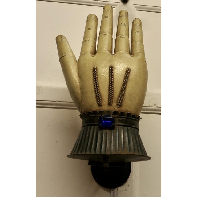 Large French Toleware Glove Makers Shop Trade Sign, 1890s For Sale - Image 4 of 9