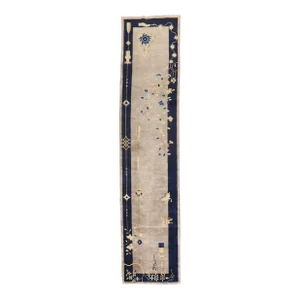 Early 20th Century Narrow Antique Chinese Runner 2' X 8'7''