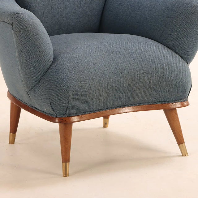 Mid-Century Modern Pair of Mid-Century Modern Lounge Chairs in the Style of Englender & Bonta, C. 1950s For Sale - Image 3 of 4