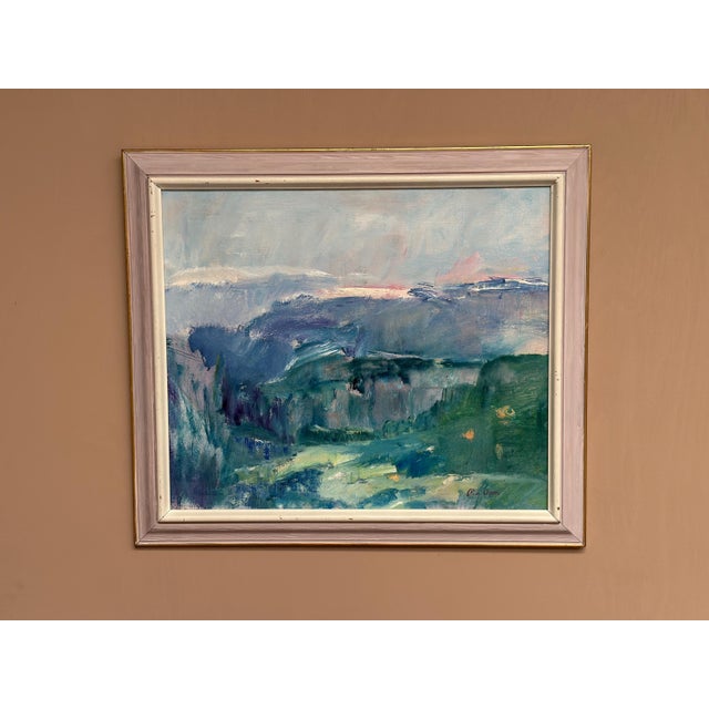 Pia Oom, Landscape, 1950s, Oil on Canvas, Framed For Sale - Image 6 of 18