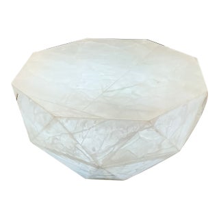 Handmade Diamond Shape White Onyx Coffee Table For Sale