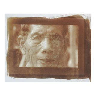Late 20th Century Sepia Cyanotype Male Portrait Photograph For Sale