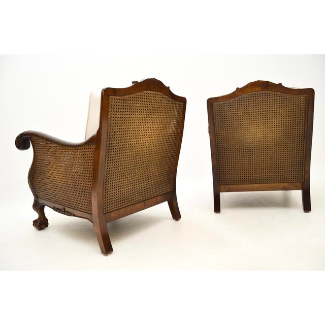 1920s Set of Antique Swedish Bergere Armchairs in Satin Birch, 1920 For Sale - Image 5 of 13