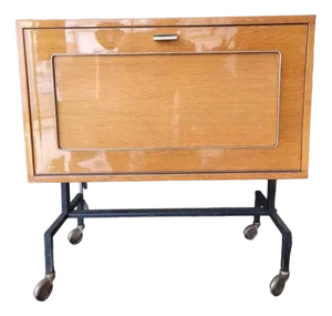Low Storage Bar Cabinet on Casters, 1960s