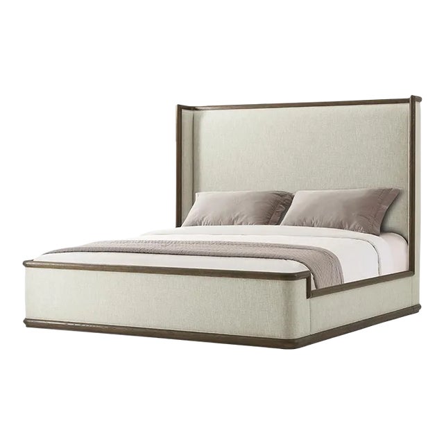 Modern Upholstered Bed - Cali King For Sale