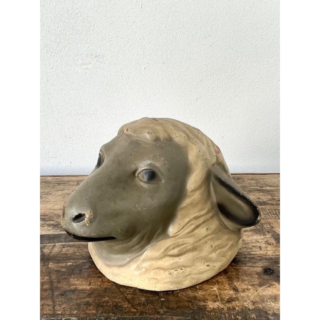 Vintage Painted Ram Bust For Sale - Image 4 of 18