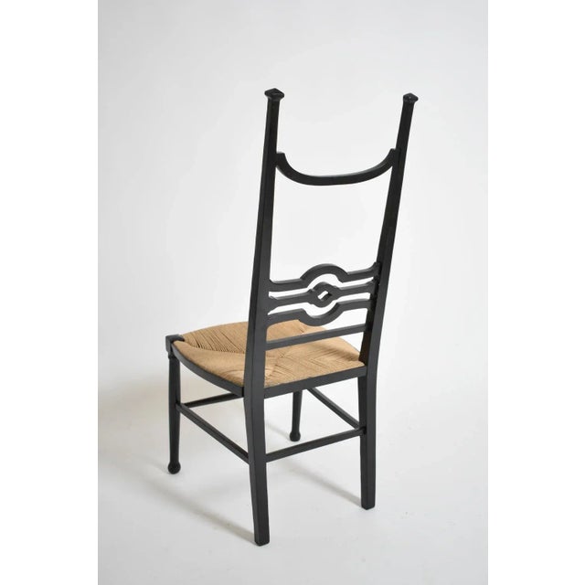 Arts & Crafts Ebonised Wood Fireside Chair, 1900s For Sale - Image 3 of 5