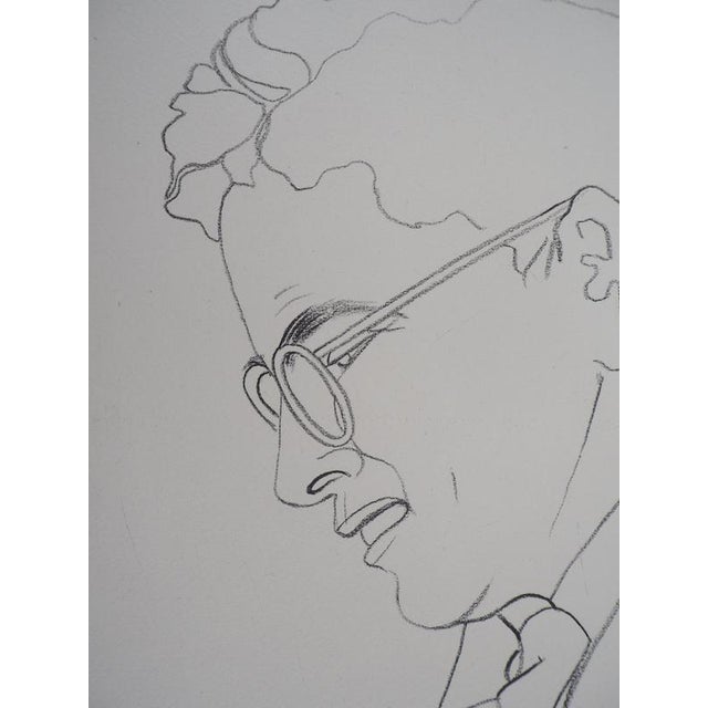 Jean Cocteau, Portrait of Charlie Chaplin, Lithograph For Sale - Image 5 of 7