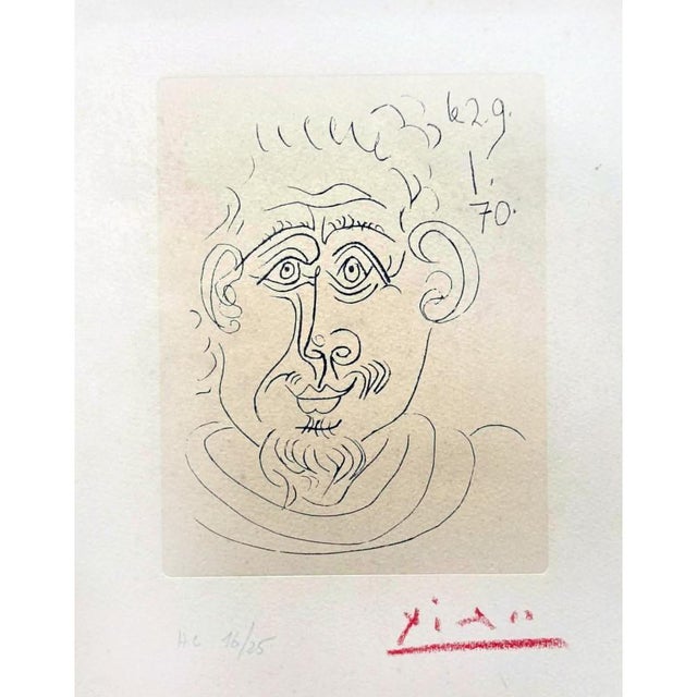 Pablo Picasso, Portrait Composition, 1800s, Lithograph For Sale - Image 4 of 4