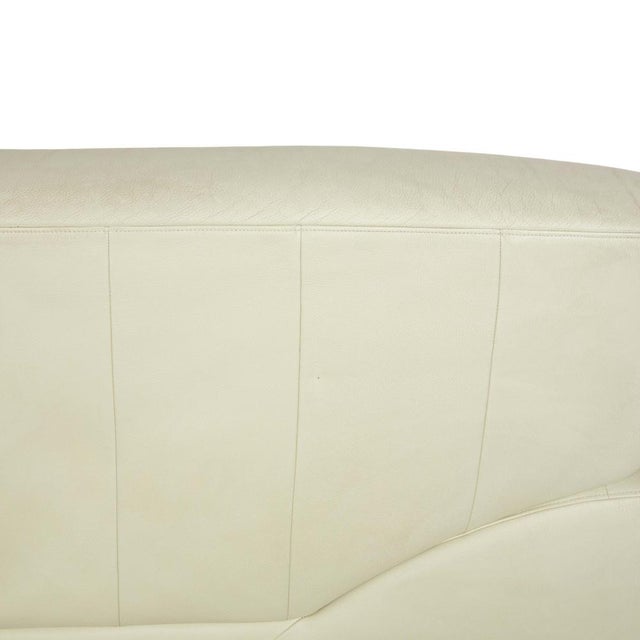 Leather Two-Seater Cream Pistachio Sofa from Laauser For Sale - Image 5 of 11