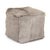 Tibetan Light Grey Goat Fur Pouf For Sale - Image 4 of 4