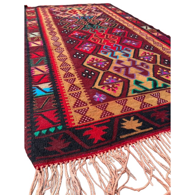 Contemporary Exquisite Vintage Handwoven Avshar Flatweave Kilim For Sale - Image 3 of 5