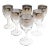 Vintage Silver Fade 1970 Dorothy Thorpe Style Ombre Metallic Color Wine Glass Stemware- Set of 6 For Sale