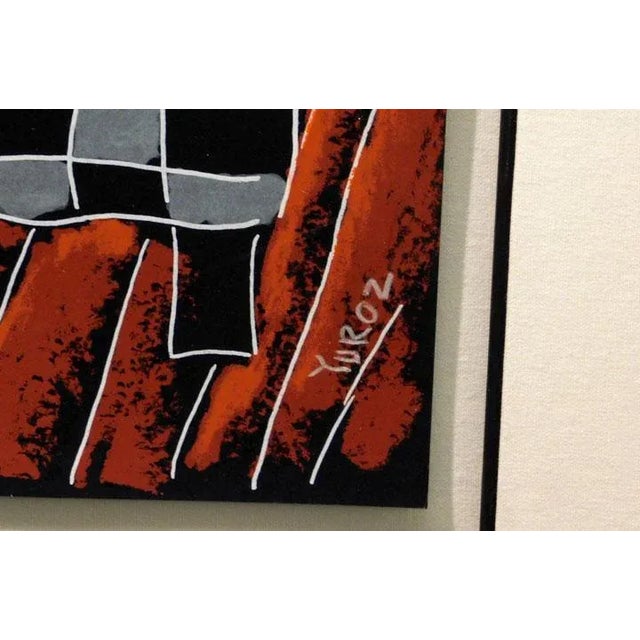 Blue Yuri Yunoz "Romance Street" Set of 4 Abstract Figurative Limited Edition Serigraphs, Framed For Sale - Image 8 of 13