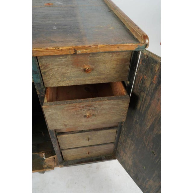 19th Century Swedish Rustic Painted Kneehole Desk Chairish