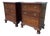 Chippendale Style Mahogany Three 3 Drawer Nighstands by Craftique, Mid 20th Century, a Pair For Sale