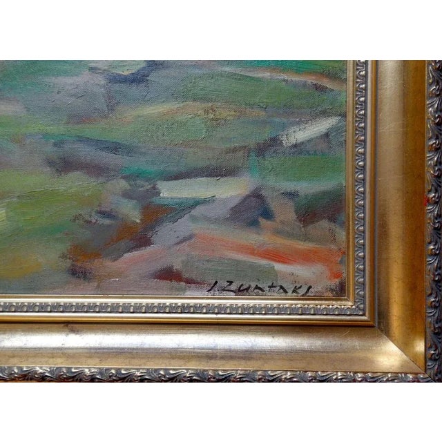 Modern Janis Rudolfs Zuntaks, By the River, Oil on Cardboard & Canvas, 1970s For Sale - Image 3 of 8