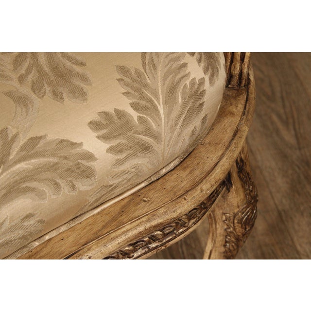 Late 20th Century Late 20th Century Italian Rococo Style Antiqued Window Bench For Sale - Image 5 of 18