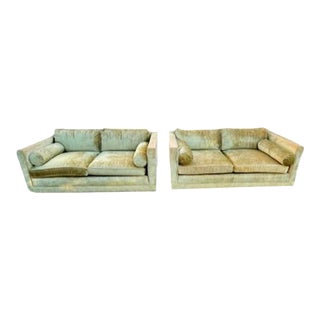 W & J Sloane Chartreuse Loveseats - a Pair For Sale