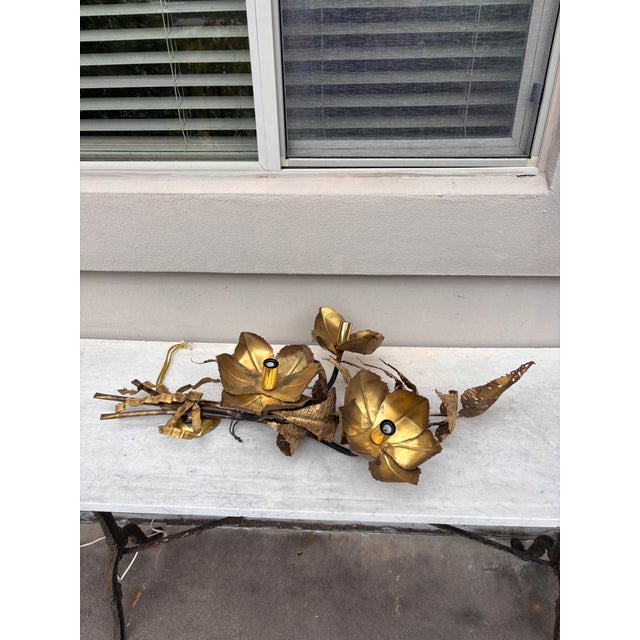 Mid-Century Modern Oversize Modernist Flowers Metal Sconce, Circa 1960 For Sale - Image 3 of 6
