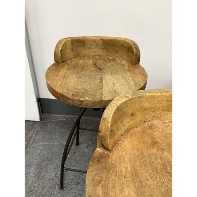 Arteriors Henson Counter Stools, Set of Three For Sale In San Francisco - Image 6 of 12