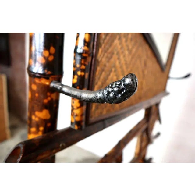 Brown Antique Bamboo Hall Stand For Sale - Image 8 of 10