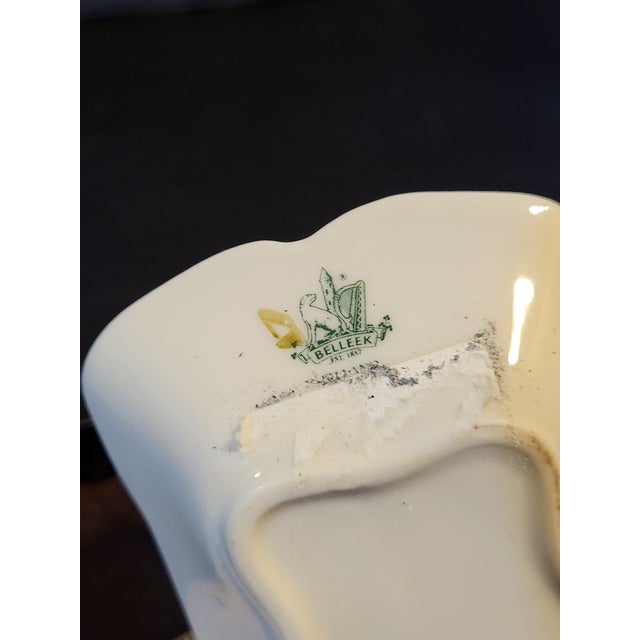 Vintage Belleek Porcelain Mint Tray Celery Dish For Sale In San Francisco - Image 6 of 9