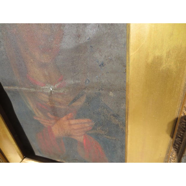 Antique Framed 17th Century Mexican Retablo For Sale In New York - Image 6 of 7