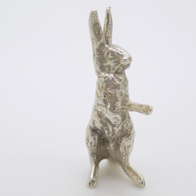Silver Vintage Italian Silver Rabbit Figurine, 1950s For Sale - Image 8 of 13