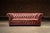 Traditional Vintage Leather Tufted Chesterfield Sofa With Nailhead Trim in Burgundy For Sale - Image 3 of 8
