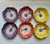 1980s Set of 6 Fitz & Floyd Pansy Porcelain Bowls For Sale - Image 18 of 18