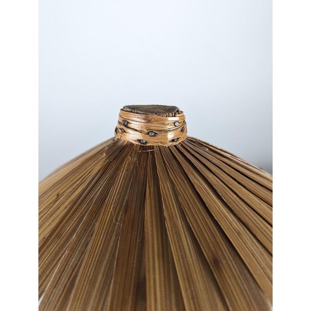 Bamboo and Rattan Table Lamp with Woven Shade, 1950s For Sale - Image 13 of 16