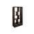 Asian Inspired Asymmetrical Dark Brown Shelving Display Cabinet Divider For Sale In San Francisco - Image 6 of 12