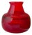 Red Glass Vase by Erik Höglund for Bodafors, 1960s For Sale