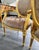1990s French Style Light Brown Tan Velvet Chair Set With Gold Leaf Details For Sale - Image 9 of 9