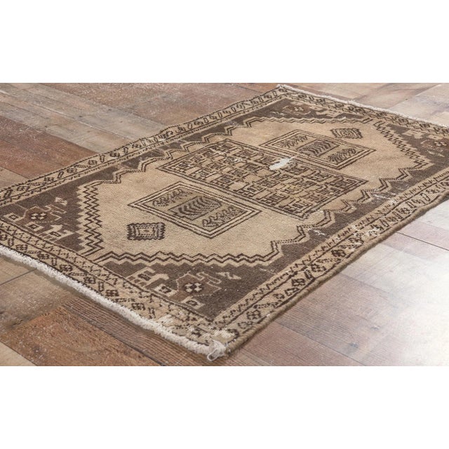 Textile Antique Worn Persian Hamadan Rug - 02'00 X 03'00 For Sale - Image 7 of 10