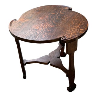 Arts & Crafts Trefoil Table For Sale