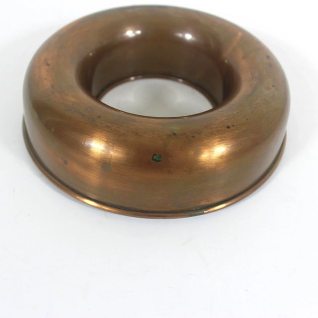 Copper Small Vintage Copper French Style Ring Jelly Mold, Country Kitchen, Modern Farmhouse Kitchen For Sale - Image 8 of 11