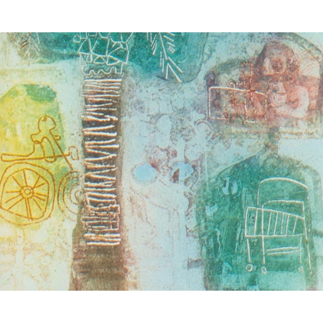 Green Abstract Intaglio Print by Shoichi Hasegawa For Sale - Image 8 of 8