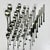Silver 1986 Vintage Danish Boho Chic Dansk Thistle Stainless Steel Flatware, 8 Place Setting - 42 Total Pieces For Sale - Image 8 of 14